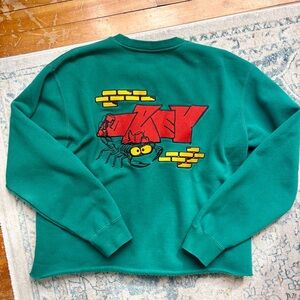 OBEY Sweatshirt Man Brick BY Brick Crew Scorpion Streetwear Fleece Size Large